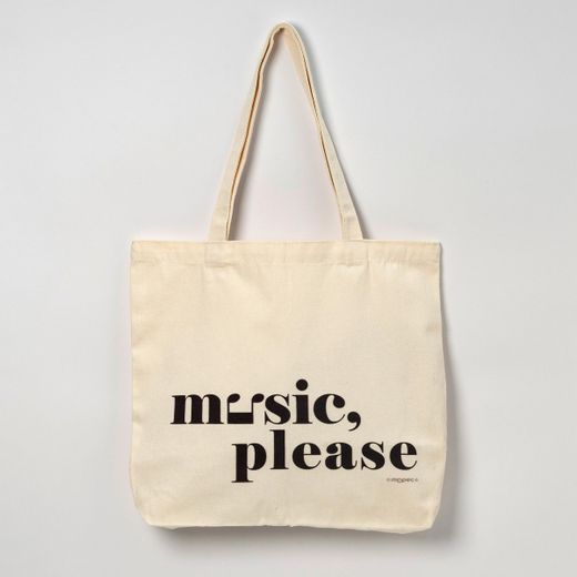 Bolsa algodón con asas Music Please 40x35x6cm.
