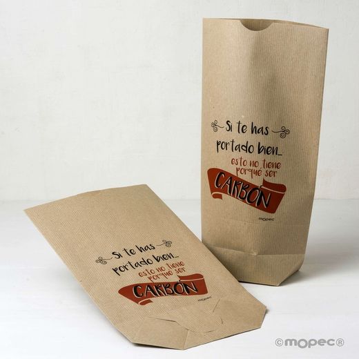 Bolsa Kraft Si te has portado bien...18x32x7cm., min.25