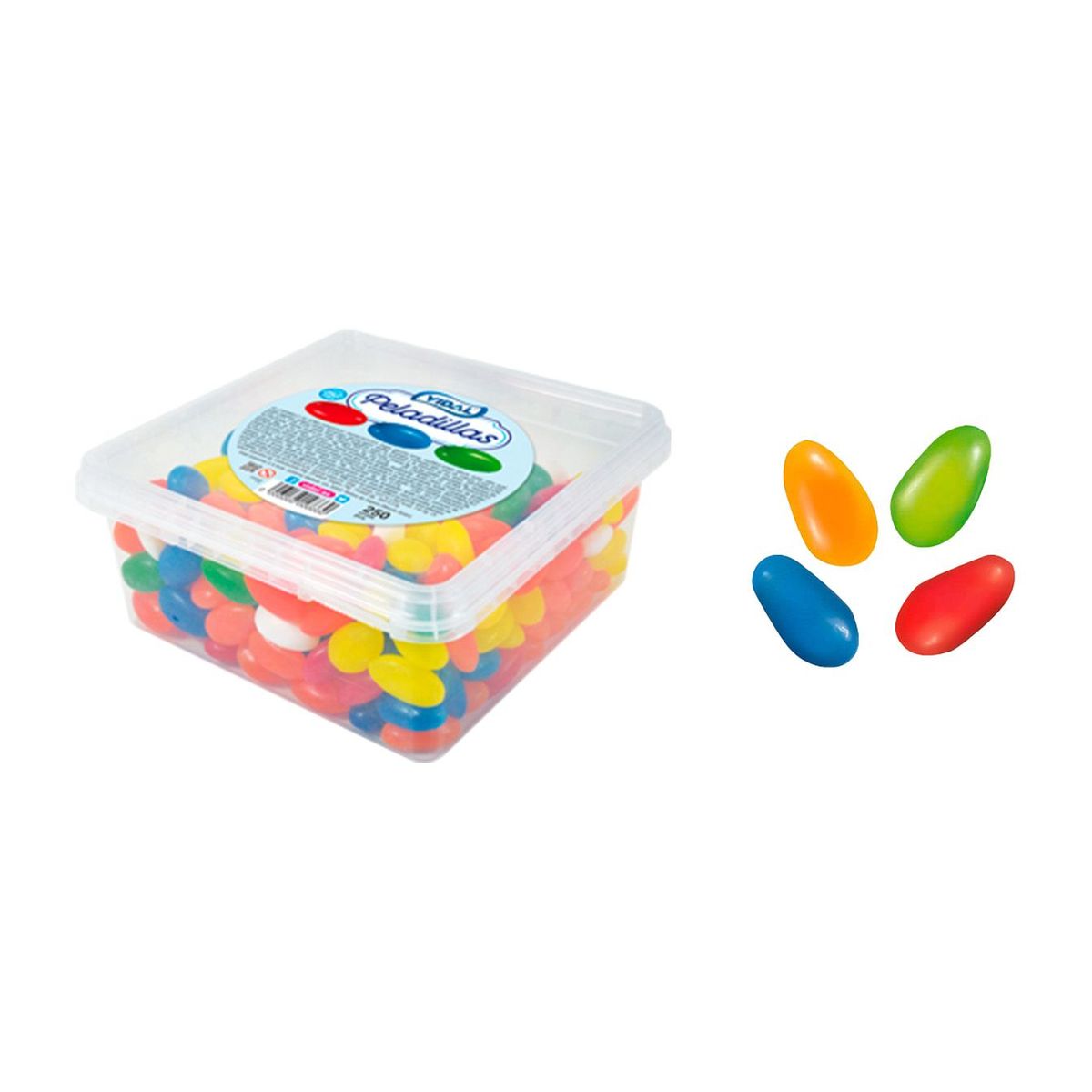 Peladillas de caramelo de colores Fruit (250 unidades) de Vidal 125 Unid
