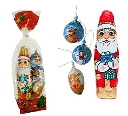 Bolsita Papa Noel Y Bolas Navidad 100Gr