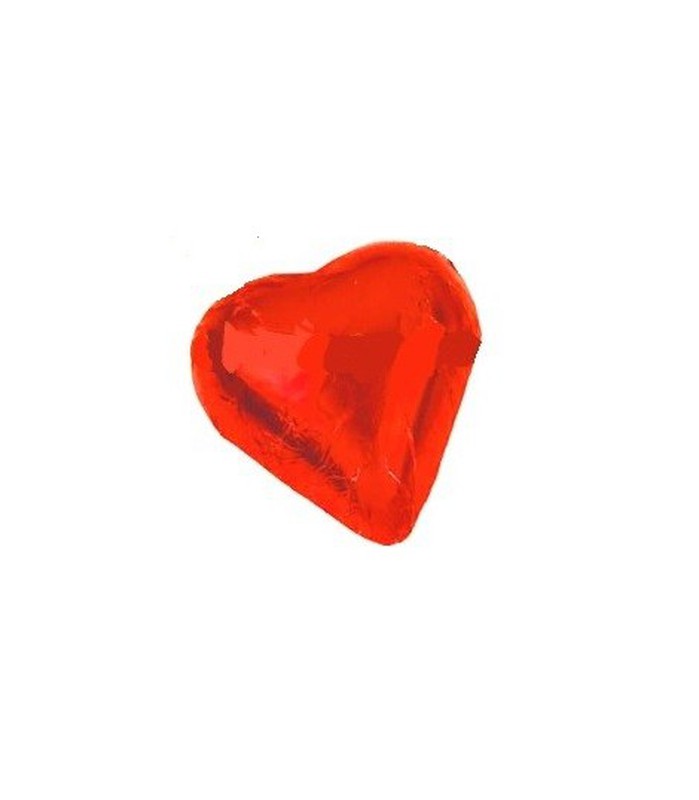 Cioccolatini a forma di cuore incartati in alluminio rosso (50 pezzi) :  : Alimentari e cura della casa