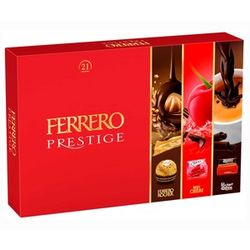 Caja de Bombones Ferrero Prestige T-21 (21 unidades). Surtido de Bombones Ferrero