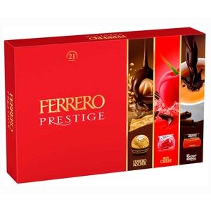 Caja de Bombones Ferrero Prestige T-21 (21 unidades). Surtido de Bombones Ferrero
