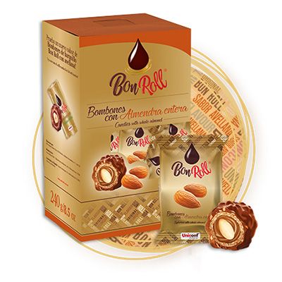 Bon Roll Bombón Con Almendra entera (900 gramos)