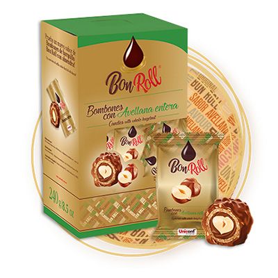 Chocolate Bon Roll com Avelã Inteira