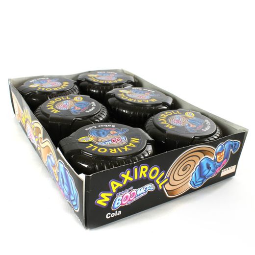 Chicle Boomer Maxiroll Cola. 180cm de chicle (12unidades)