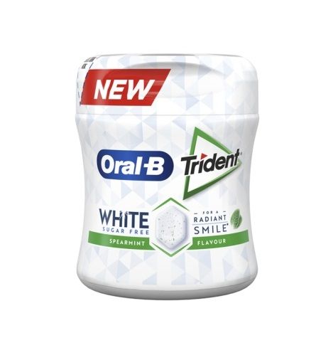 Bote Trident OralB White Hierbabuena 50 chicles Sin Azúcar 3 unidades
