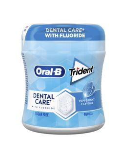 Bote Trident OralB White Menta 50 chicles Sin Azúcar (6 botes).Chicle Sin Azúcar Menta