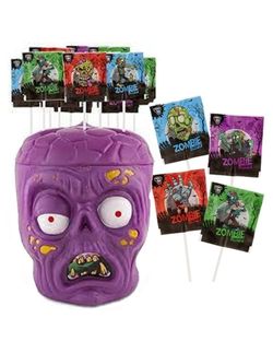 Cabeza Zombie Halloween Piruletas Pintalenguas (175 unidades) Cerdán