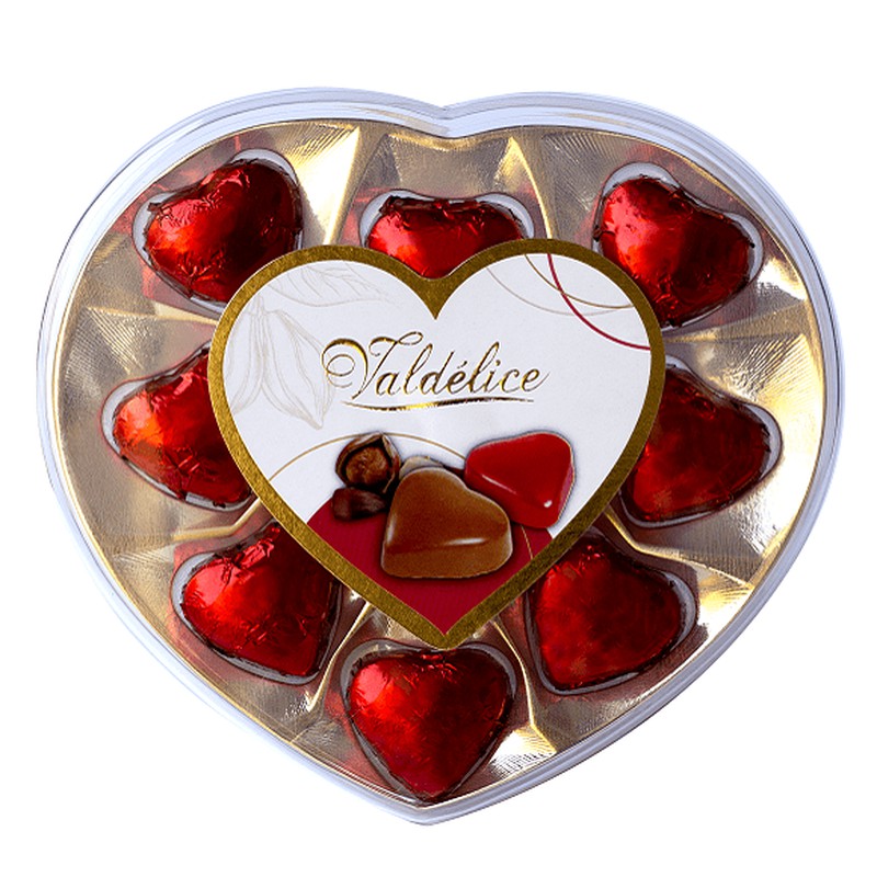 Caja bombones corazones de avellana Valdelice — Sweet Center
