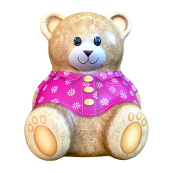 Caja Bombones Lata Osito Peluche ROSA (150gramos) de Chocoday