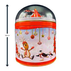 Caja bombones Lata Pingüino Navidad Musical de Chocoday. Caja con 150 gramos de bombones praliné