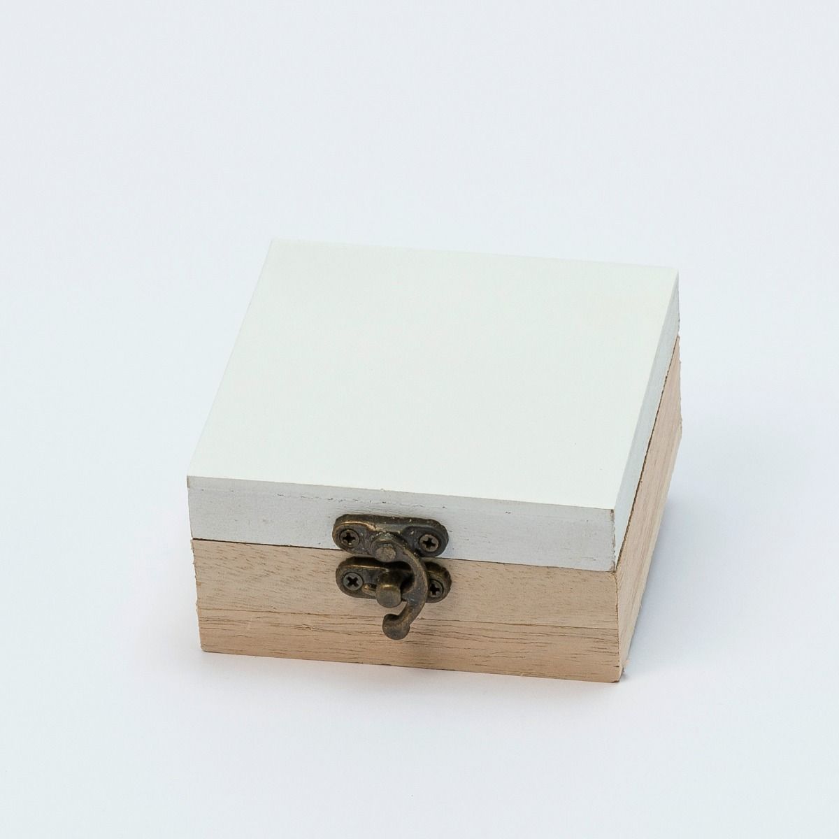 Caja madera tapa blanca 8,5x4,5x8,5cm. min.6
