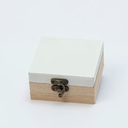 Caja madera tapa blanca 8,5x4,5x8,5cm. min.6