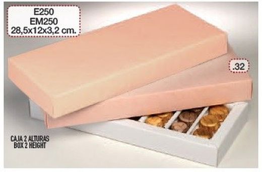 Caja Piel Rosa Palo Rectangular, 28X12X3Cm Min.25