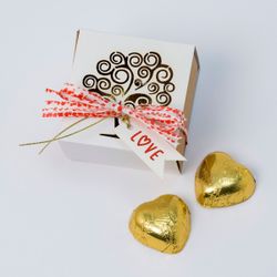 Cajita papel árbol de la vida tarjeta LOVE 2 cora-choc