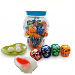 Calavera relleno de goma envuelta Halloween (50 unidades) de KRC