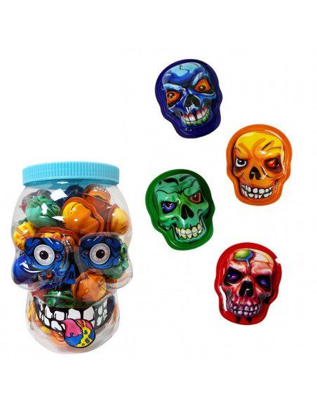 Calavera relleno de goma envuelta Halloween (50 unidades) de KRC