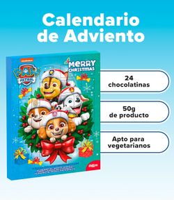 Calendario adviente chocolate Navidad de la Patrulla Canina (50gr) de Dekora