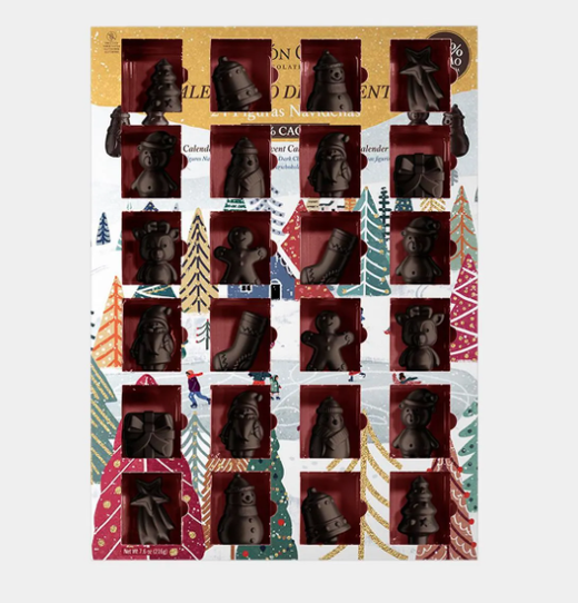 Calendario Adviento Figuras 3D Chocolate 70% (216gramos)