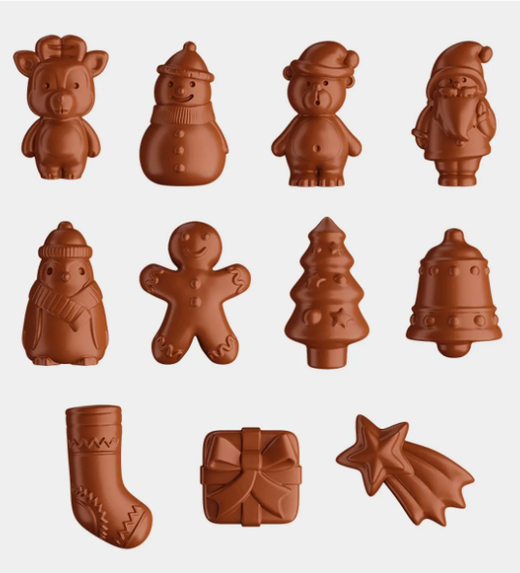 Calendario Adviento Figuras 3D Chocolate con leche