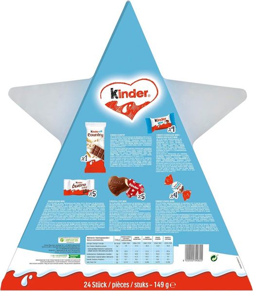 Calendario adviento kinder Estrella (149gr)