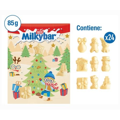 Calendario adviento Milkybar. Calendario adviento chocolate blanco