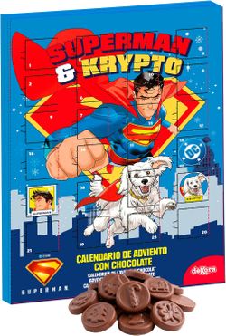Calendario adviento Navidad chocolate Superman (50gr) de Dekora