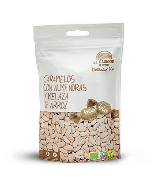 Bonbons de riz bio aux amandes et à la mélasse (sac 65Gr.)