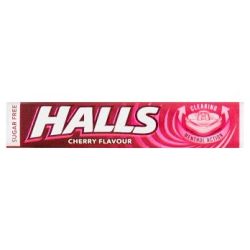 Caramelos Halls Cereza Sin Azúcar – Paquete de 32g (20 Unidades) – Refrescante Sabor Cítrico, Ideal para Aliviar la Garganta y Refrescar el Aliento