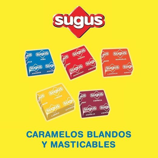 Sugus Caramelo Masticable a Base de Zumo de Frutas, Caramelos Blandos (1kg)