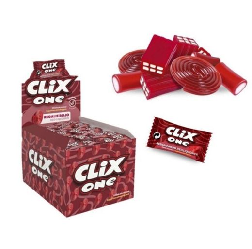 Chicle Clix Regaliz Rojo . Chicle sin azúcar sabor Regaliz rojo