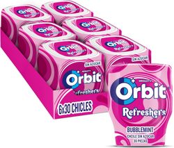 Orbit Refreshers Bubblemint Gum 30 gomme senza zucchero