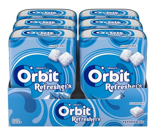 Orbit Refreshers Mint Kaugummi 30 zuckerfreie Kaugummis