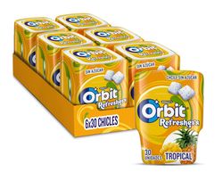 Goma de mascar sem açúcar Orbit Refreshers Tropical 30