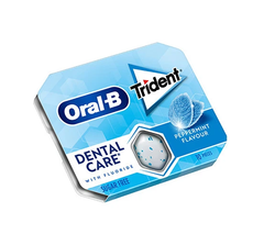 Chicles Trident Oral B White menta 10 chicles por paquete. Chicle Sin Azúcar Menta