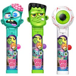Chupa Caramelos Pop Ups Monstruos Halloween (12 unidades) de BipCandy