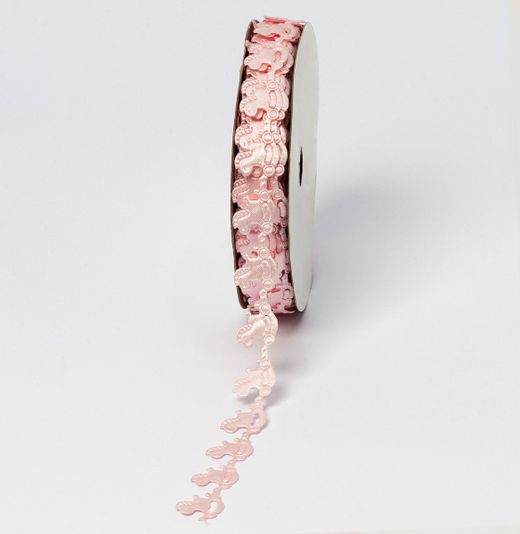 Cinta caballitos raso rosa 15mmx23m