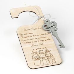 Colgador puerta mensaje Reyes Magos personalizado