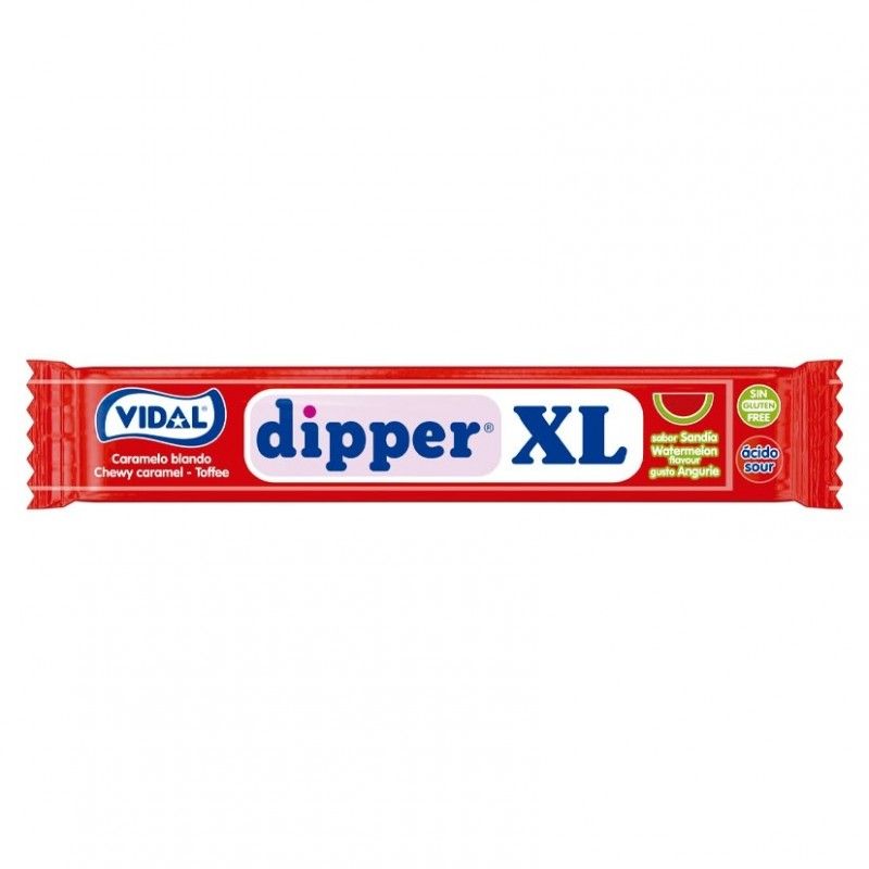 Dipper XL Sandia (100 Unidades). Caramelo masticable sandia pintalenguas 100 unidades