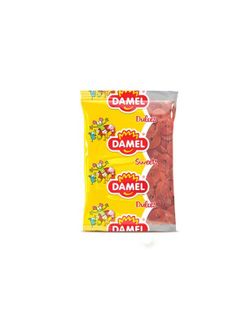 Discos de regaliz de fresa Damel (200 unidades aproximadamente-1kg)