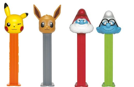 Distributori di caramelle Puffi e Pesci Pokémon