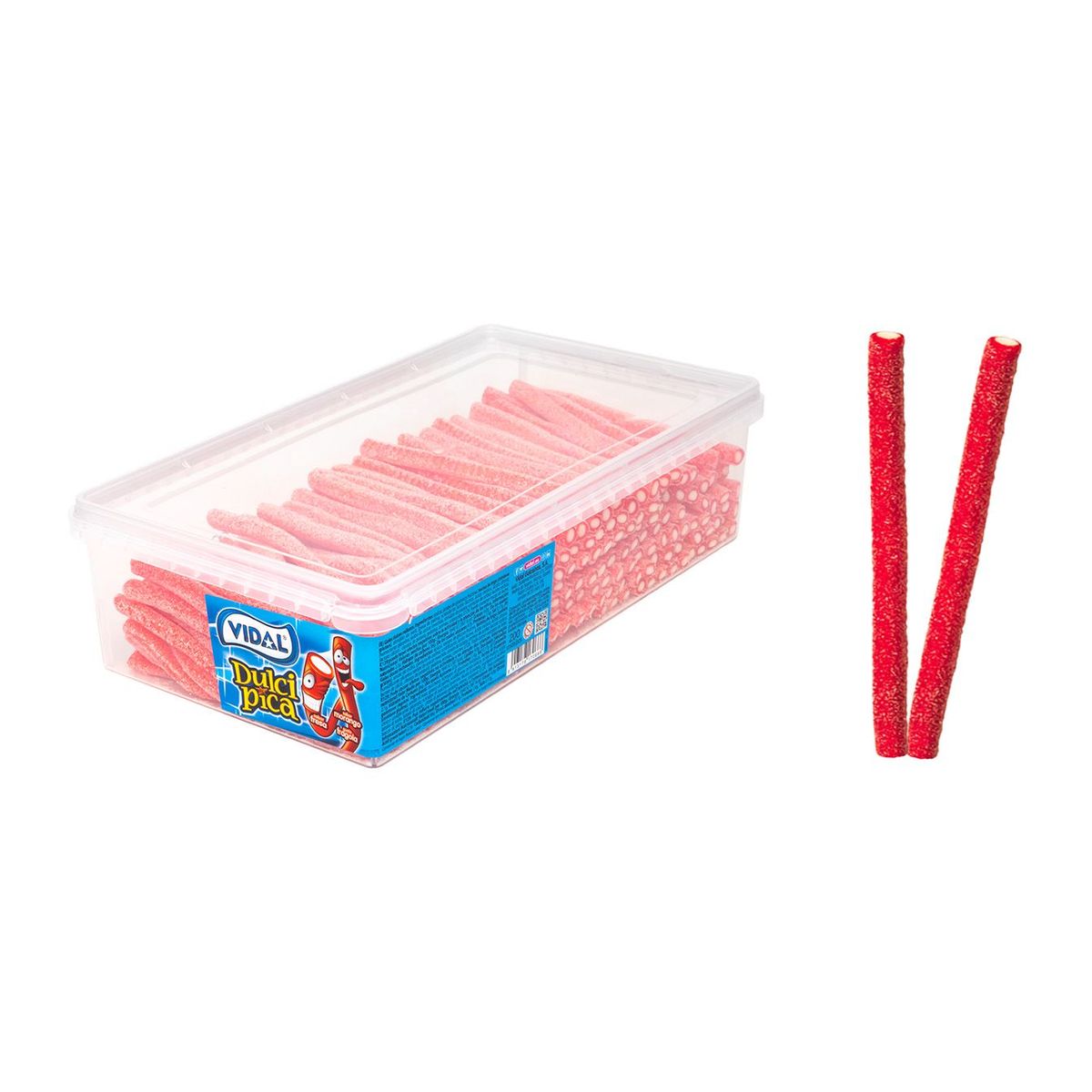 Dulcipica Fresa. Regaliz fresa con nata con pica 100 unidades