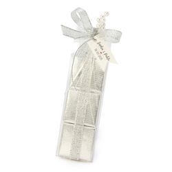 Estuche 3 napolitanas plata con perlitas