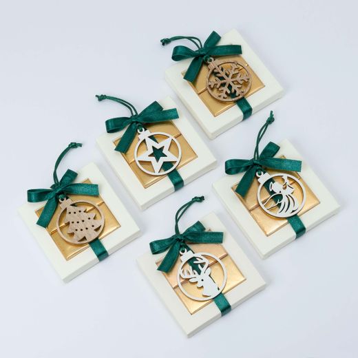 Estuche 4napolitanas colgante bola navideña 5stdo., min.10