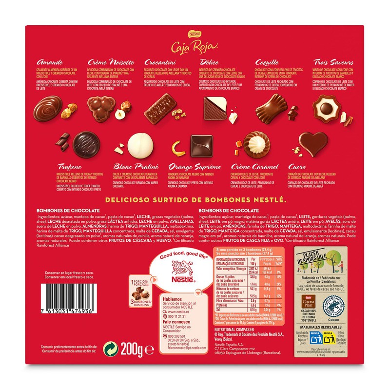 Bombones Caja Roja Nestlé (200 gramos) — Sweet Center