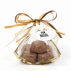 Estuche pañuelo 5 bombones tarjeta Bon Nadal*