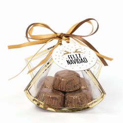 Estuche pañuelo 5 bombones tarjeta Feliz Navidad*