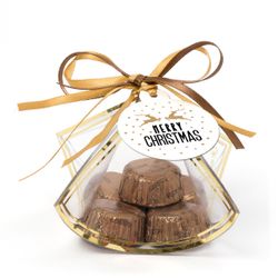 Estuche pañuelo 5 bombones tarjeta Merry Christmas*