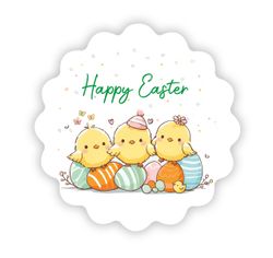 Etiqueta adhesiva ondas Happy Easter 1hj=24u, min.5